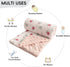 40x50 Inches, david's kids Muslin Minky Baby Blanket for Girls with Muslin Cotton Front and Dotted Fleece Backing