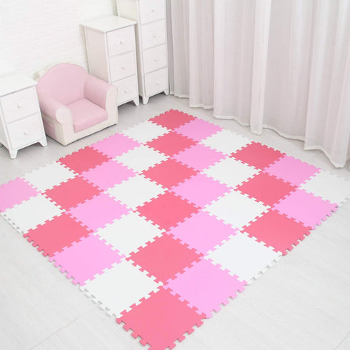 MQIAOHAM Outdoor/Indoor Protective Flooring Mats, Interlocking Reversible Floor Matting for Gym and Yoga