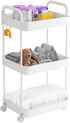 Volnamal Diaper Caddy Organizer, 3-Tier Movable Diaper Cart with Wheels, Newborn Essentials