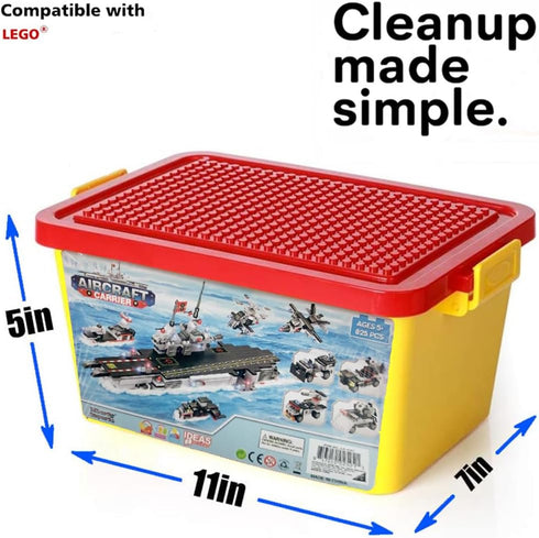 825pc 8-in-1 Liberty Imports Military Aircraft Carrier Fleet Construction Bricks Toy - Naval Battleship Models