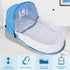 Dan&Dre 018 Baby Travel Cot with Mesh Cover and Canopy Foldable Crib with Toy Bar, Converts to Carry Bag, for Ages