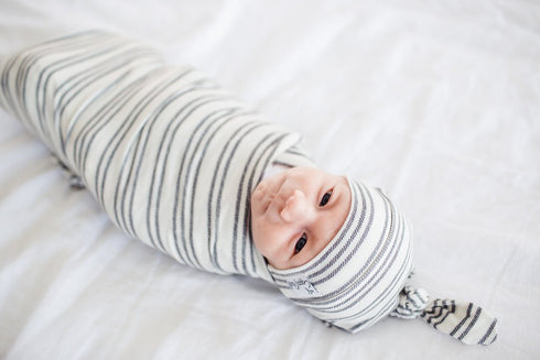 Midtown Large Premium Knit Baby Swaddle Blanket by Copper Pearl