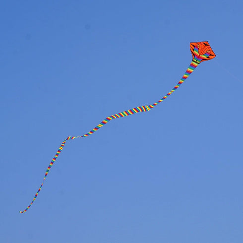Besra Large Cobra Snake Kite, 52ft Colorful Rattlesnake Kite with Long Tails for Outdoor Fun