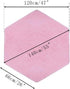 WERSHOW 55" Hexagon Coral Rug - Ultra Soft Carpet for Princess Castle Playhouse Bedroom Length Girls Anti-Slip Bottom