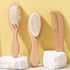 XFYSDIY Set Set Personalized Baby Hair Brush and Comb for Newborn, Custom Wooden Toddler Hair Brush with Soft Goat