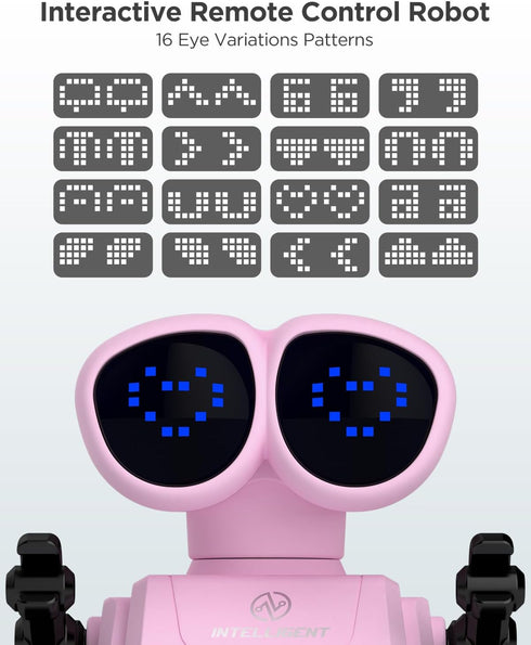 Programming, 6-12 Robot Toys for Kids, Rechargeable Remote Control Robot Toys with Walkie Talkies, Gesture Sensing