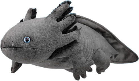 FRANKIEZHOU 31.5" Giant Axolotl Plush - Grey, Lifelike Soft Stuffed Animal, Gifts for Boys and Girls