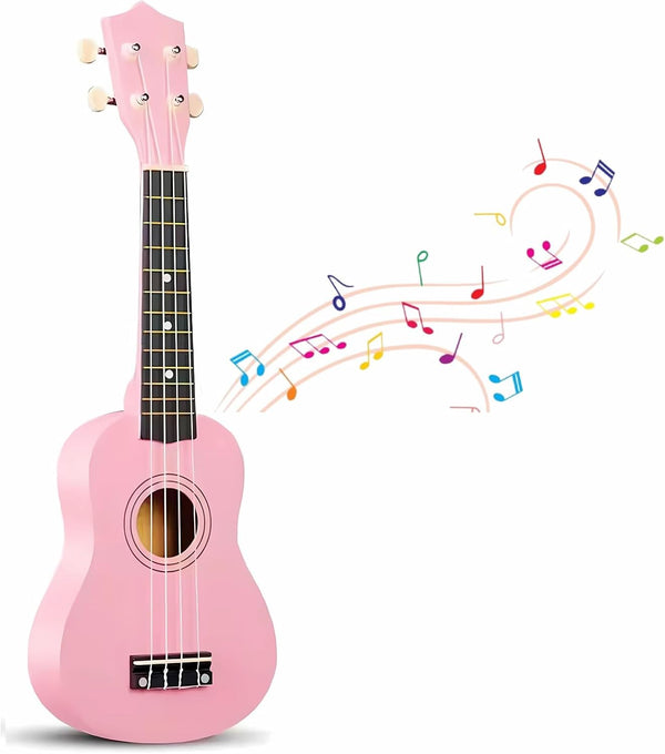 Akmiy 21 Inch 4 String Wooden Acoustic Guitar Ukulele Musical Instruments Perfect For