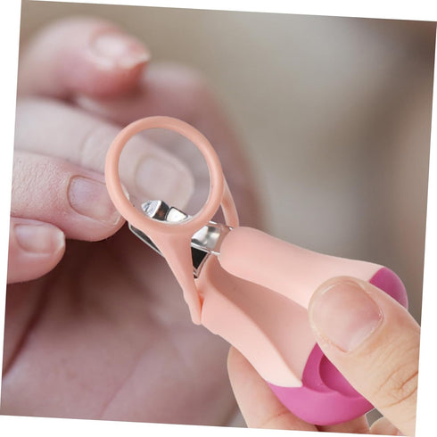 Set SHOWERORO Nail Care Portable Pink Nail Clippers Tweezers Scissors for Newborns Boy Girl Durable Grooming Kit