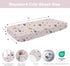 3 Pack 28x52 Little Grape Land Crib Sheets Baby Toddler Sheets Fitted for Boys Girls, Standard Size Crib Mattress