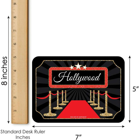 Big Dot of Happiness Red Carpet Hollywood - Award Show Bingo Cards and Markers - Movie Night Party Game Set