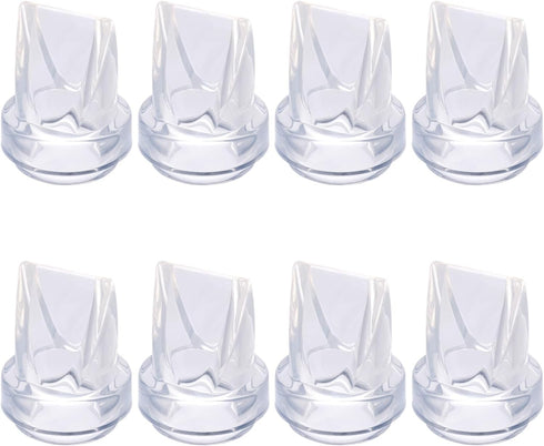 lasuroa 8pcs Duckbill Valves, Soft Silicone Breast Pump Replacement Compatible with Eufy E10/S1/S1