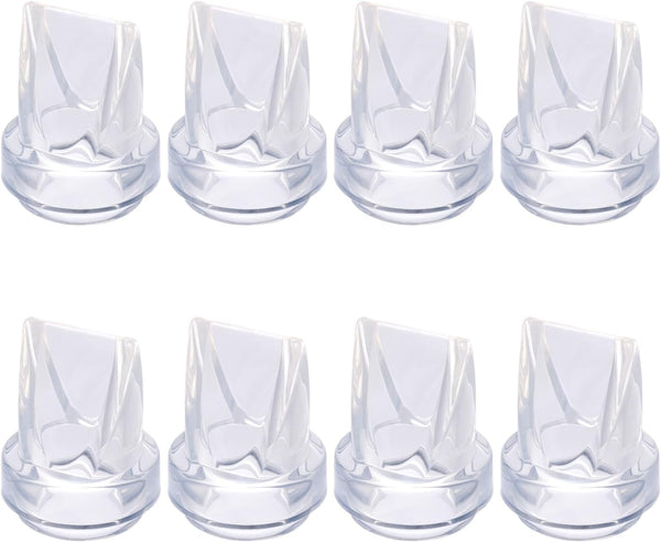 lasuroa 8pcs Duckbill Valves, Soft Silicone Breast Pump Replacement Compatible with Eufy E10/S1/S1