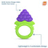 RaZbaby Fruitique Infant & Baby Massager & Teether Toy 3-Pack, Non-Toxic BPA-Free Silicone, Hands-Free & Easy to Hold