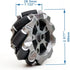 DIY Mecanum Wheel Robot Kit Parts 4WD Omnidirectional Wheels Smart Robot Car Chassis Kit Educational Toy Accessory(4Pcs Wheels and 4Pcs TT Motor)