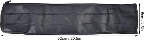 Fdit PU Baby Stroller Handle Cover Armrest Protector for Baby Carriage, Removable Zipper Protector Sleeve for Baby Stroller (Black)