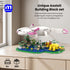 MIAMIACITA Set, 6 Axolotl Toy Building Axolotl Doll Figures with Grass and River Scenery Accessories Building Kits