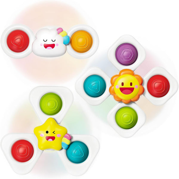 SpringFlower Baby Toys 0-6-12-18 Months,Suction Cup Spinner Toys,Baby Bath Toys for Boy&Girl,