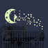 Moon Glow in Dark Wall Stickers, Benbo Fairytale Fairy and Stars Vinyl Decals for Nursery Home Decor