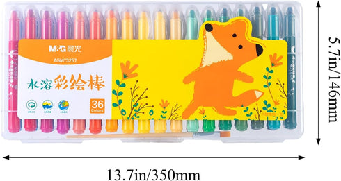 M&G 36 Colors Solid Tempera Paint Sticks for Kids, Washable, Non-toxic, Quick Drying, Works on Paper, Wood, Glass