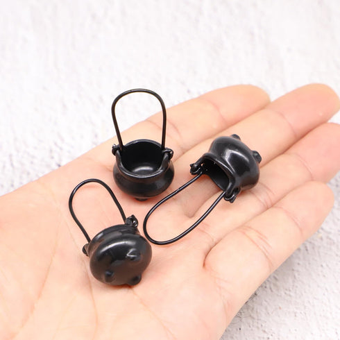 Aorvoras 1:12 (5PCS) Miniature Cauldron, Dollhouse Scale Mini Witch's Brew, Halloween Miniatures, Dollhouse Miniatures
