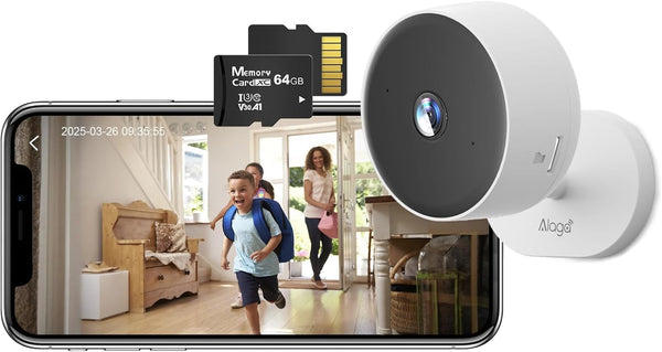 Alaga 2K Indoor Security Camera, Baby Monitor, AI Motion Detection, 2 Way Audio,