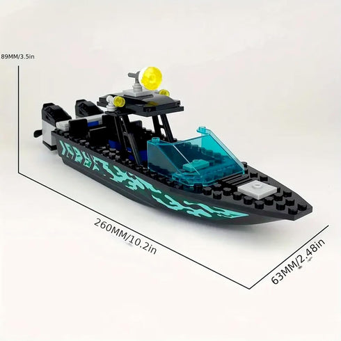 Podafu Sets, City Coast Guard Boat and Ships Building Blocks Police Boat, Rescue Boat, Guard Boat, Patrol Boats