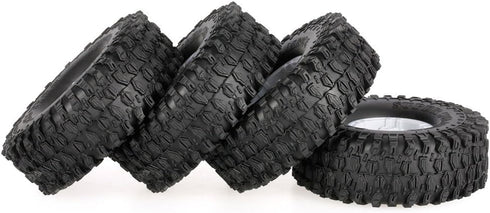 Goolsky 4Pcs AUSTAR AX-5020C 1.9 Inch 120mm Tires with Hub for 1/10 Traxxas Redcat SCX10 AXIAL RC4WD TF2