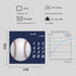 Baseball Theme Baby Monthly Milestone Blanket, 48x40in Age Growth Tracker, Baby Shower Nursery Blanket