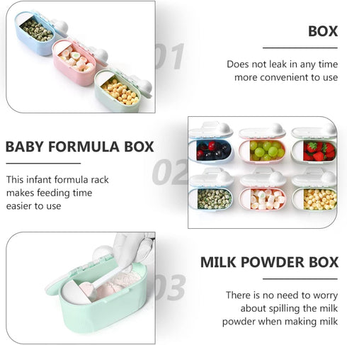 Portable Baby Formula Dispenser - Travel-Friendly Milk Container, Leak-Proof