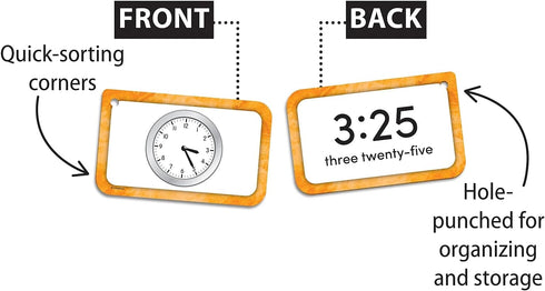 Teacher Created Resources Time Flash Cards (EP62046) 3-1/8" x 5-1/8" for Learning and Education