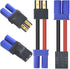 2 Pair RC LiPo Battery Connector Adapter for TRX/Traxxas Lipo Battery Plug to EC5 Male Female Connectors