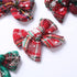 JIAHANG Christmas Hair Bow Clips in Pairs, Festival New Year Floral Printed Alligator Clips with Snowflake 10PCS for