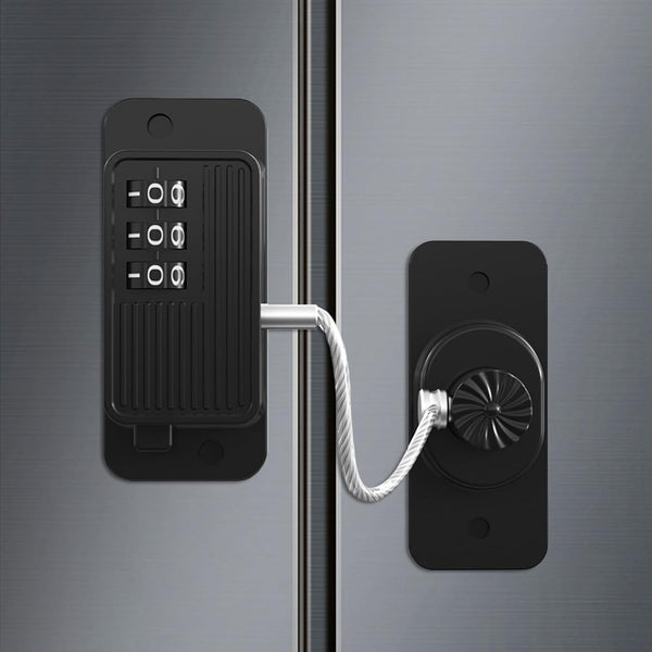 Heavy Duty Combination Refrigerator Lock (1 Pack) - Baby Proofing Cabinet Locks for Fridge, Drawers, Windows, Child