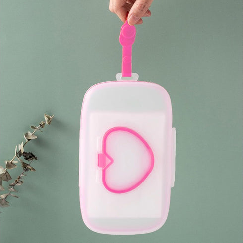 JWTIFOA Wipes Dispenser Portable Wipes Container, Travel Wipes Case, Reusable Wipe Holder for Diaper Bag, Refillable