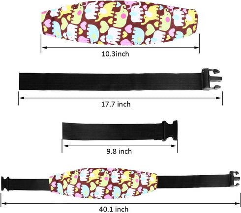 Donier 2 Packs Toddler Car Seat Neck Relief and Head Support, Pillow Support Head Band Easy Installation On Most