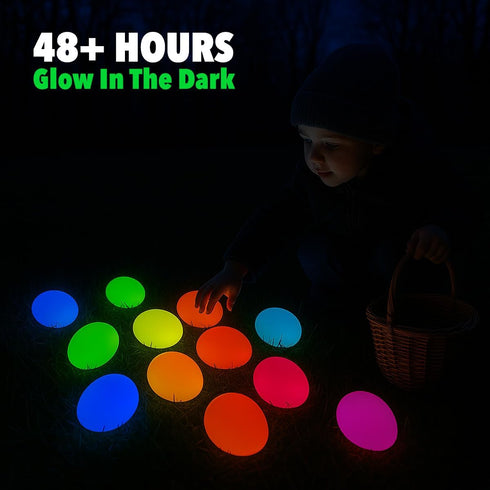 150 150 GiftExpress Pcs Plastic Glow in the Dark Easter Eggs Non Electronic & Mini Flashing Light Balls Standalone