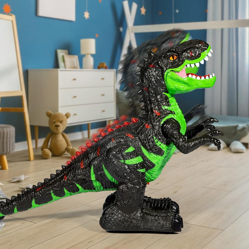 3 4 5 6 7 8 Remote Controlled Large Dinosaur Toy for Boys Years, Lifelike Tyrannosaurus with Water Mist, Light