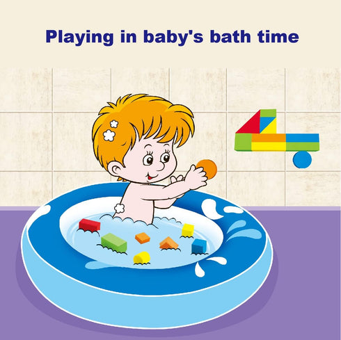 Foam Building Blocks for Toddlers 2-4, 41 Pieces EVA Soft Stacking Blocks, Bath Foam Toy Set for Kids 18+ Months