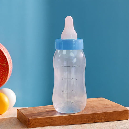 11.12" 4.25" (1 Count) Blue Baby Plastic Bottle Bank - x - Perfect for Baby Showers & Gender Reveal Celebrations