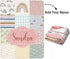 Monogrammed 60"x80" Personalized Baby Blankets for Girls, Customized Swaddle Blanket for Kids- Custom Soft Fleece Name