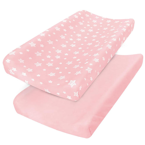 Changing Pad Cover for Girls 2 Pack, Lovely Print Soft Diaper Change