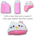 Hooded Toddler Blanket | Plush Soft Animal Baby Hoodie Blankie 36x27 + Hood, Light Pink