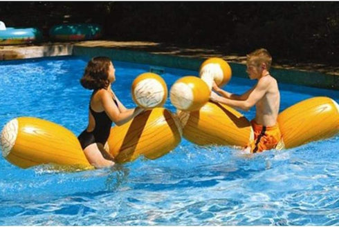 LOVEYIKOAI 4 Package Swimming Pcs Inflatable Floating Water Toys Aerated Battle Logs,Floating Bed Pool Lounger Giant