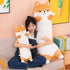 Lovely Plush Shiba Inu Doll - Cute Cartoon Soft Stuffed Kawaii Corgi Dog Pillow, Long Throw Plushies Toy Gift for Kids,