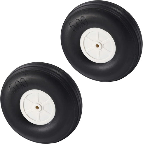 Fielect 5 inch RC Model Airplane Super Light Sponge Tire and Wheel Sets for RC Car, 2 Pcs