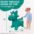 Green Dinosaur Bounce & Ride-on Inflatable Hopper Toy for Toddlers with Pump