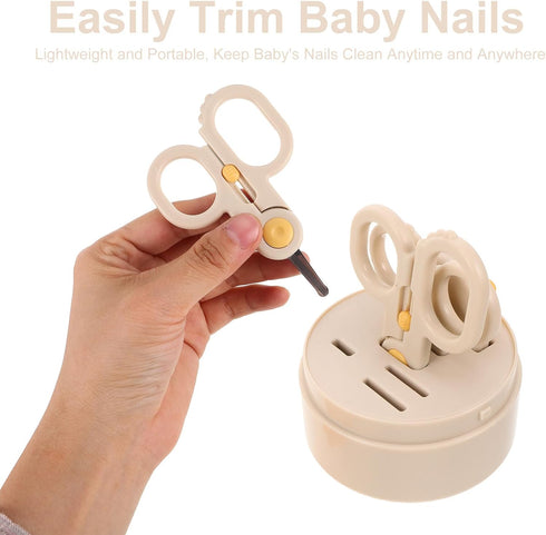 Trimmer Nail Clippers and Grooming Kit for Newborns and Infants Safe Stainless Steel Nail with File and Tweezers