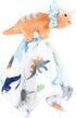 3-Pack, Hudson Baby Unisex Baby Animal Face Security Blanket, Dinosaurs One Size