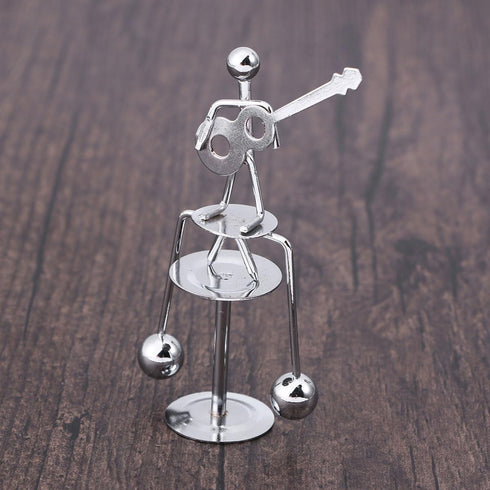 Veemoon Perpetual Motion Desktop Ornament, Small Physics Decor, Mini Iron Art for Home Office Decoration
